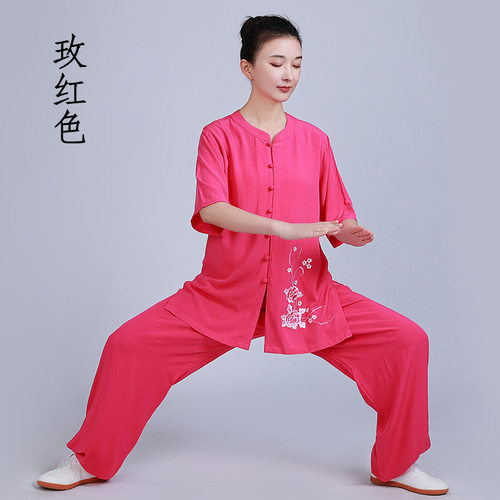 2026新款小和山太极服女高端亚麻棉麻太极拳练功服女夏季短袖薄款