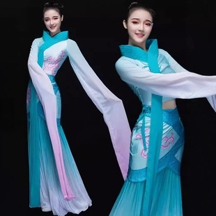 2026新款古典水袖演出服原版采薇舞蹈服装女惊鸿舞飘逸儿童孔子舞