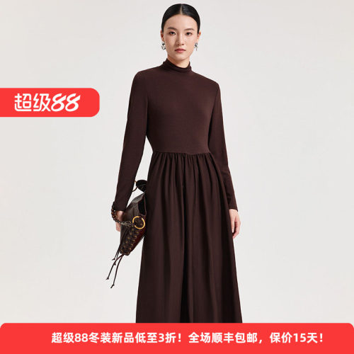 文艺休闲针织连衣裙女通勤打底裙