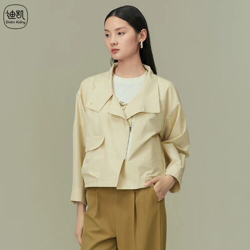 迪凯春夏工装棉质减龄短外套女