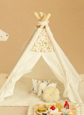 12分azone露营小帐篷拍摄道具迷你帐篷10cm棉花bjd娃娃屋装饰地毯