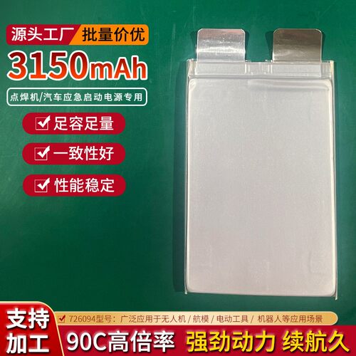 聚合物电池高倍率电动车软包电芯