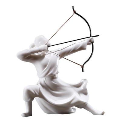 龙器创意陶人物小摆瓷件玄关古客厅博架酒柜装装饰工艺品摆longqi