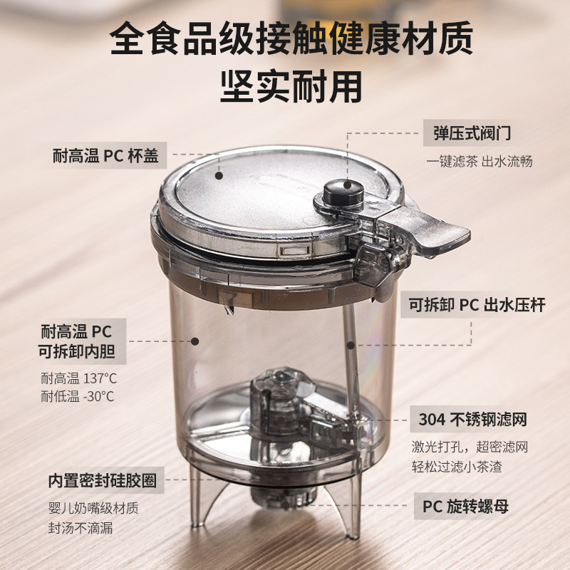 飘逸杯泡茶壶茶水分离水杯玻璃耐高温过滤冲茶器家用懒人泡茶神器