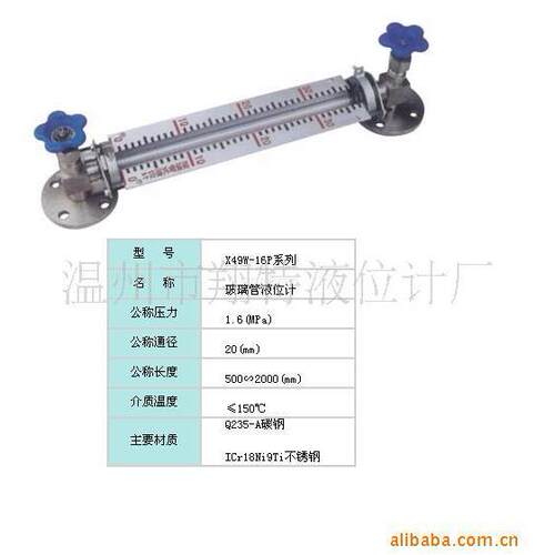 供应X49W-16CDN20系列石英玻璃管液位计