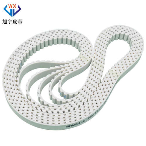 聚氨酯挡块同步皮带无缝钢丝同步带打孔8M14Mpu传动带HTD5MAT10