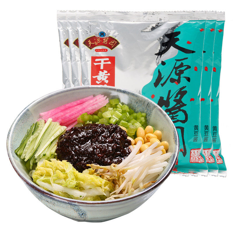 六必居天源酱园干黄酱350g老北京炸酱面酱专用杂酱干酱商用