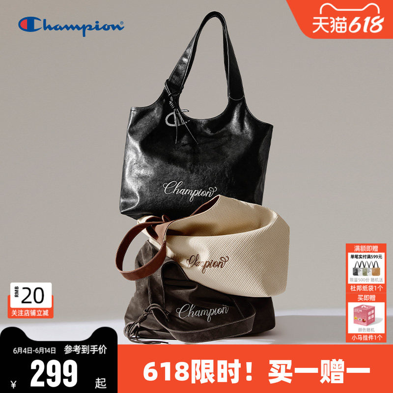 Champion托特包女生礼物毕业季26新款软皮大容量手提包户外出游夏