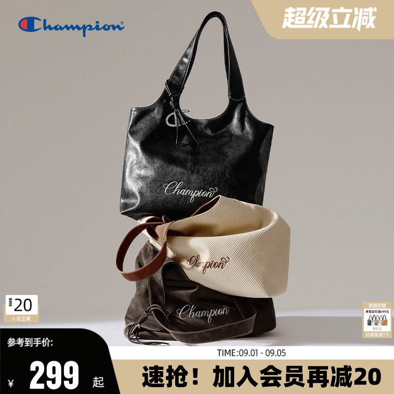 Champion托特包女生礼物软皮大容量手提包单肩斜挎包户外出游秋图片