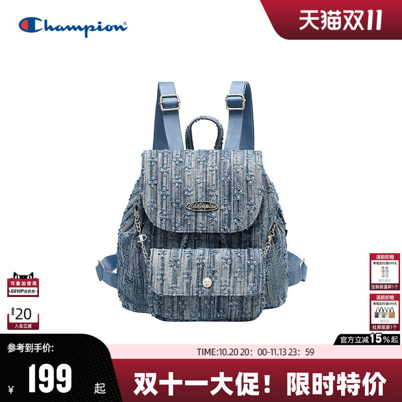 【山姆同款】Champion双肩包小香风校园旅行聚会潮流包包女精致