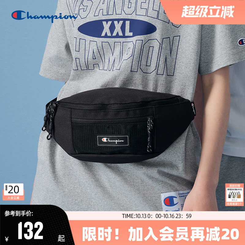 Champion冠军胸包腰包贴布时尚休闲斜挎包男潮牌运动户外手机包秋