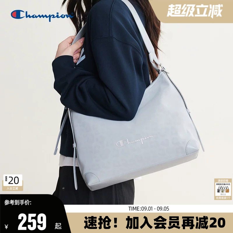 Champion冠军hobo包皮质拼接质感大容量托特包斜挎通勤聚会时尚女图片