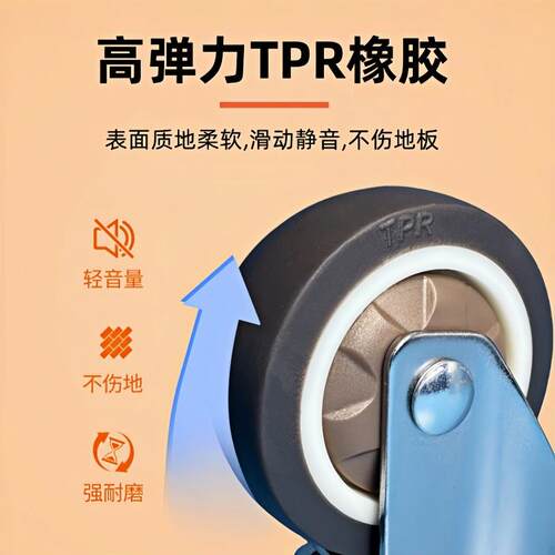 直向轮定向脚轮轴承静音轮橡胶轮榻榻米抽屉1寸滑轮1.5寸地轮滚轮
