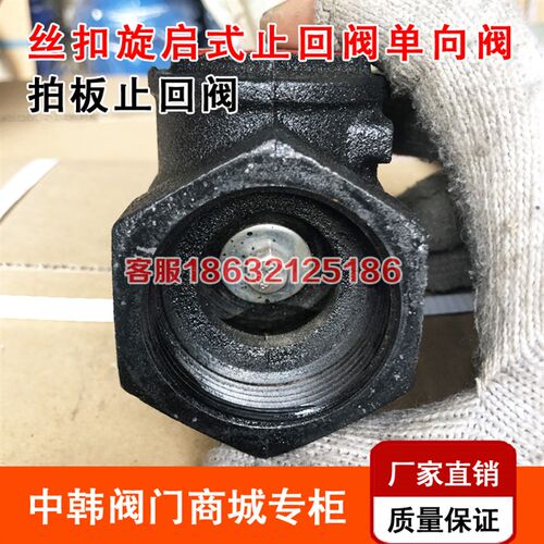 H14T-10丝扣旋启式止回阀 拍板摇摆止回阀单向阀DN25 40 50 65 80