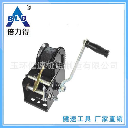 手动绞盘 提升机绞盘 2500磅(lbs)双速 配织带 KW2500重型
