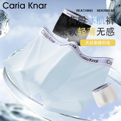Caria Knar臻品天丝经典男士内裤天丝无痕四角裤透气裆男生短裤衩