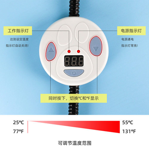 宠物加热垫狗狗猫咪防水防抓防咬电热毯兔子保暖加厚恒温加热窝垫