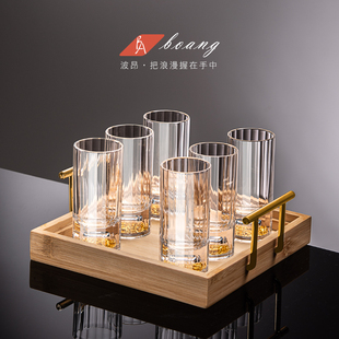 精致二两白酒杯家用套装2两轻奢小酒杯水晶玻璃一两品酒杯子酒具