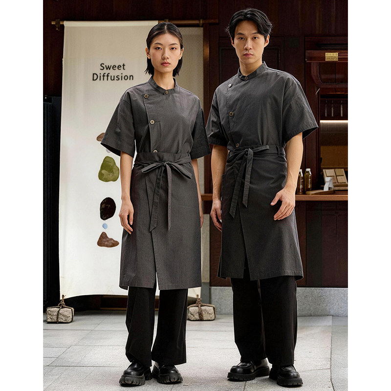 解围山野风厨师服茶饮店工作服