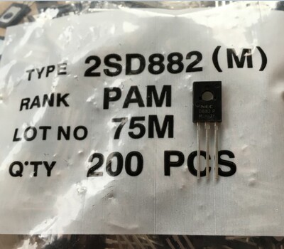 NEC三极管 D882 2SD882 TO-126直插型(200个/包=35元)0.175/个