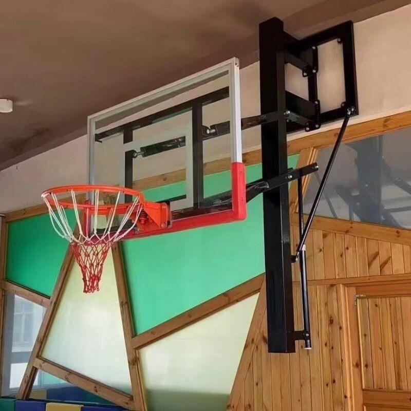 室内外青少年壁挂式升降蓝球架悬挂式篮球架挂墙式电动升降篮球架