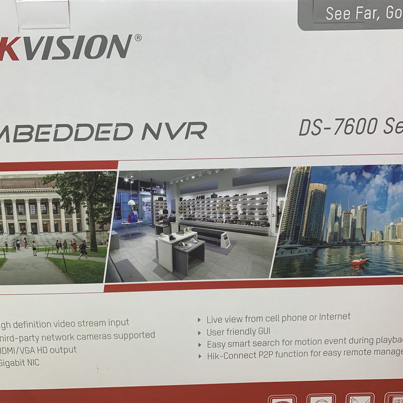 海康英文DS-7608NI-Q1/8P监控硬碟POE录影机4K NVR