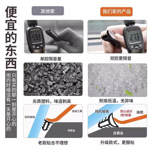 理想L6L7L8L9MEGA中控密封条仪表台前挡风玻璃隔音降噪胶条配件品
