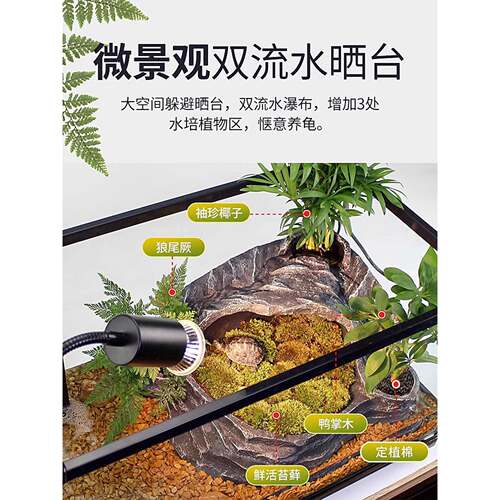 德国宠物殖池家龟庭养池房超白玻璃生态景观龟池HCD小子