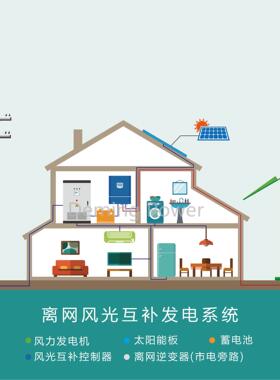 德源风光互补控制器3力KW24V48V带WI749FI风发电明机离网控制电器