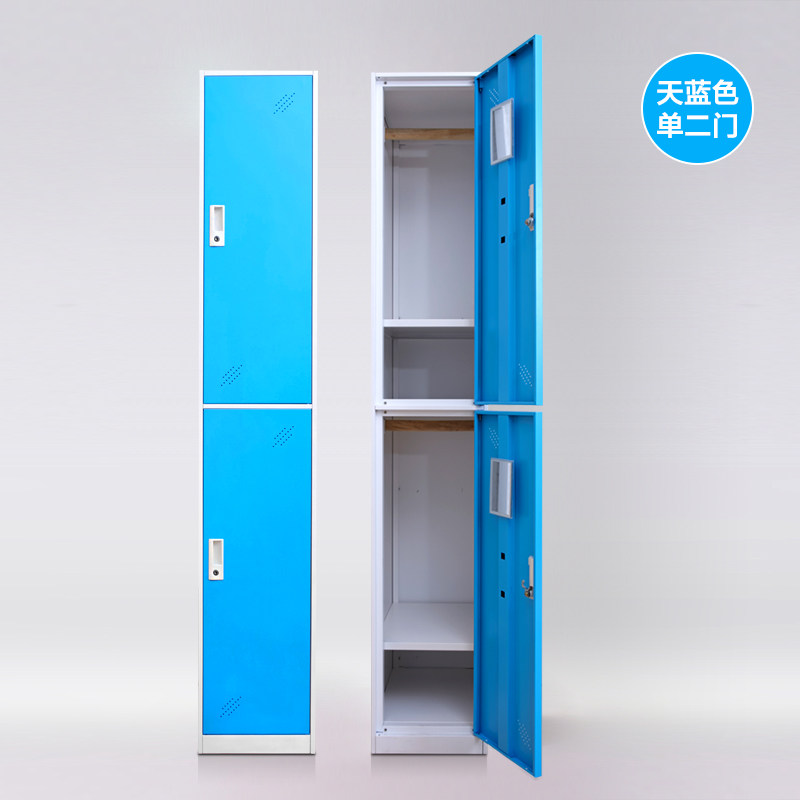 京鑫辉新品双门开门员工存包柜储物柜彩色更衣柜铁皮柜单门北京