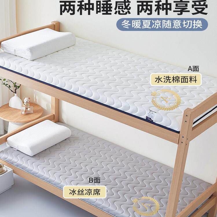 夏季冰丝席床凉垫垫学生宿JJL20256舍专用单90x人9软0cm冬夏两用