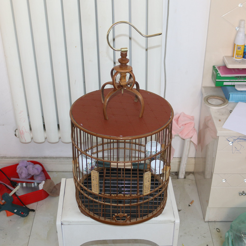手工竹皮精品抛光老竹画眉紫竹老竹鸟笼全套鸟笼配件竹制鸟笼