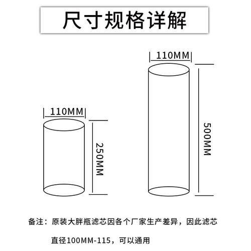 苏尔大胖滤芯大白瓶蓝瓶10寸20寸通用滤芯前置过滤器PP棉活性炭