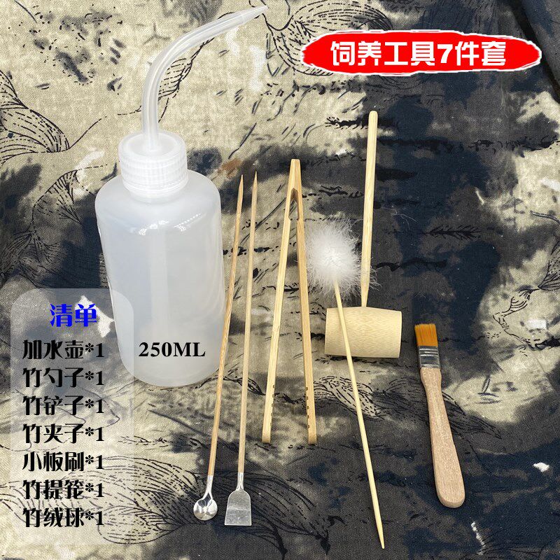 蛐蛐蟋蟀网罩水壶油葫芦黑白虫饲养毛刷斗草提笼铲勺鸣虫爬虫用品