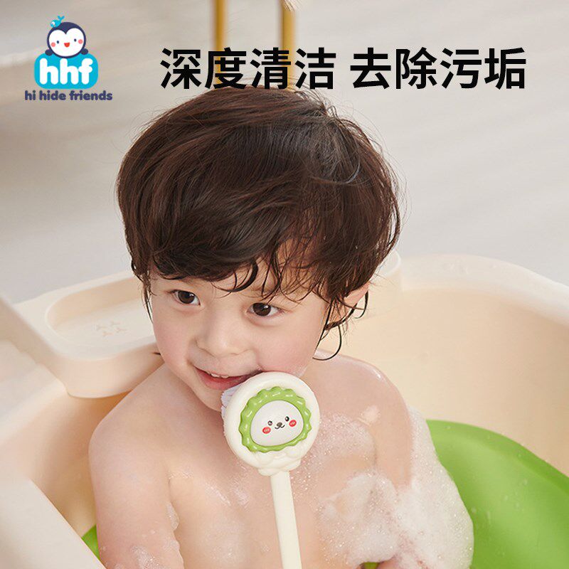 儿童搓澡神器擦后背长柄软毛刷子宝宝自主洗澡用品按摩沐浴清洁刷