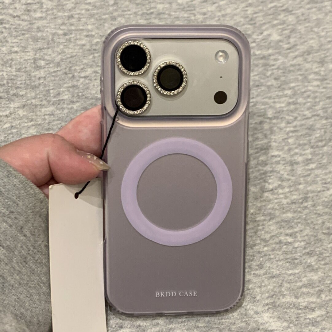 浅紫色温磨砂雾面磁吸手机壳适用IPhone17promax高级感苹果16pro肤感17新款15pro女14防摔保护套13春日氛围感