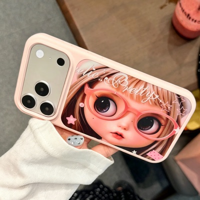 芭比小布肤感硅胶磁吸iPhone壳