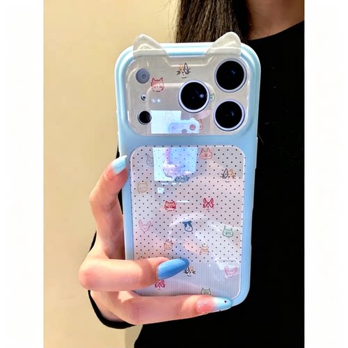 软萌猫狗立体猫耳防摔iPhone壳
