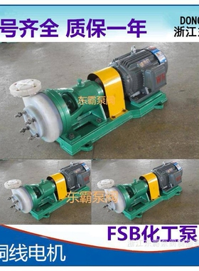供应FSB氟塑料合金离心化工泵卧式防爆耐腐蚀塑料泵塑料化工泵