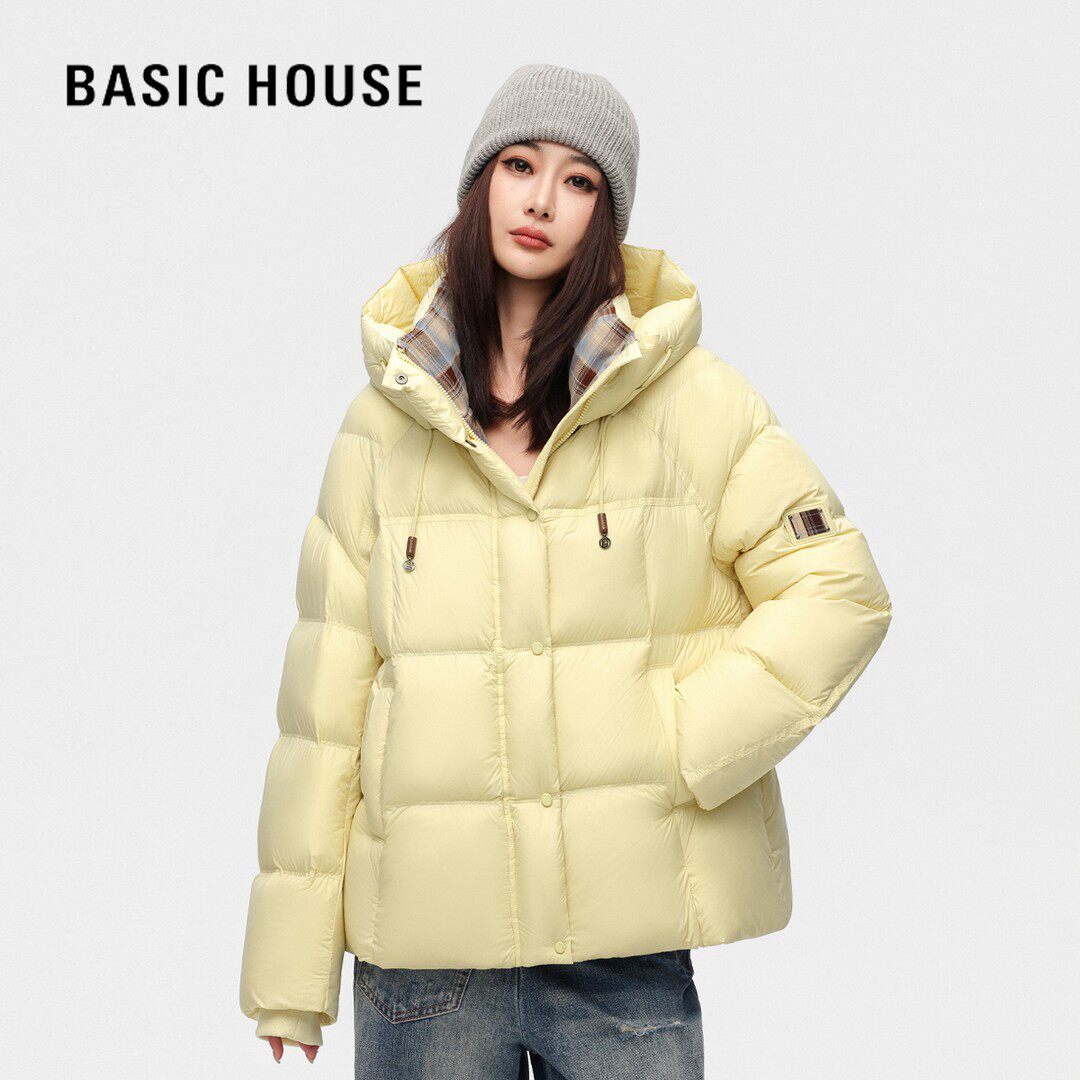 百家好韩版休闲百搭连帽羽绒服