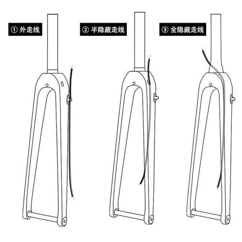 TOSEEK前公路车碳刹纤维叉32C自行走车桶轴碟前叉直管椎管32C全内