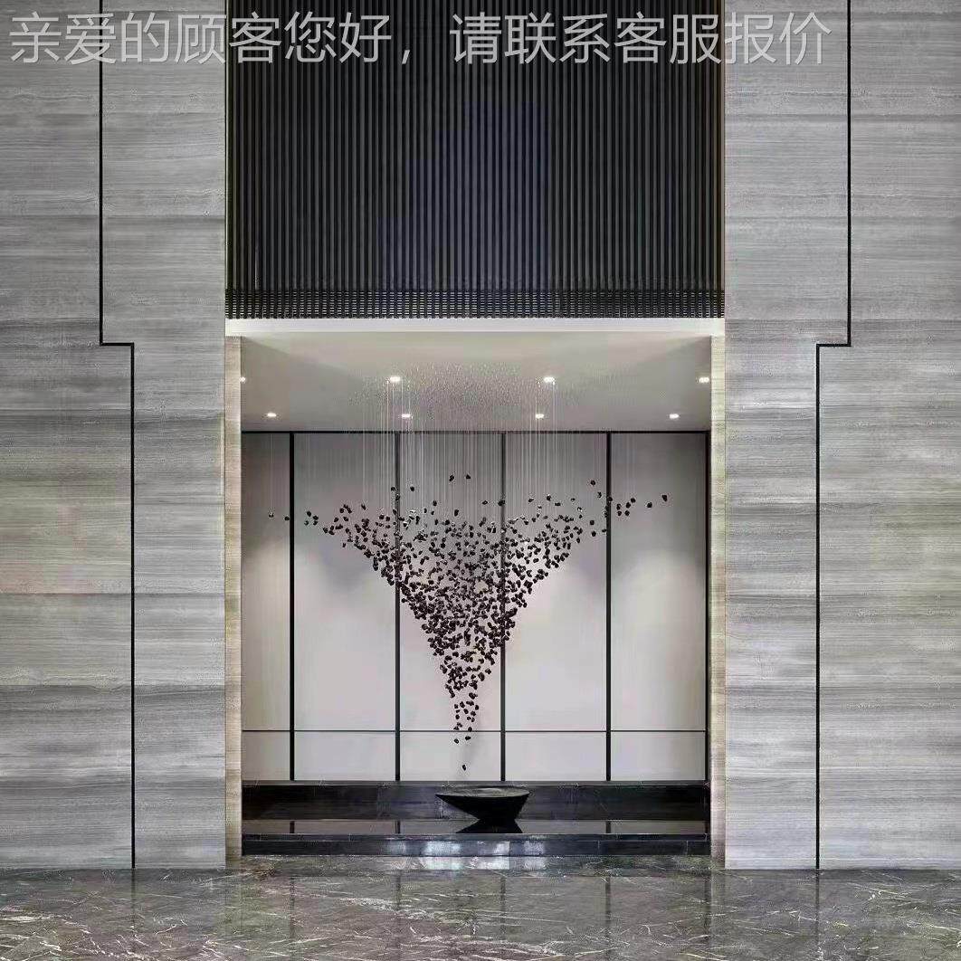 纹木砖贵州796木纹大理石白砂岩楼面梯地踏步天然大理石面墙砖