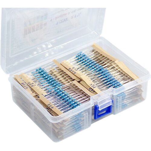 110种每种10只共1100只1/2W 1%五环插件金属膜电阻样品套装盒一盒