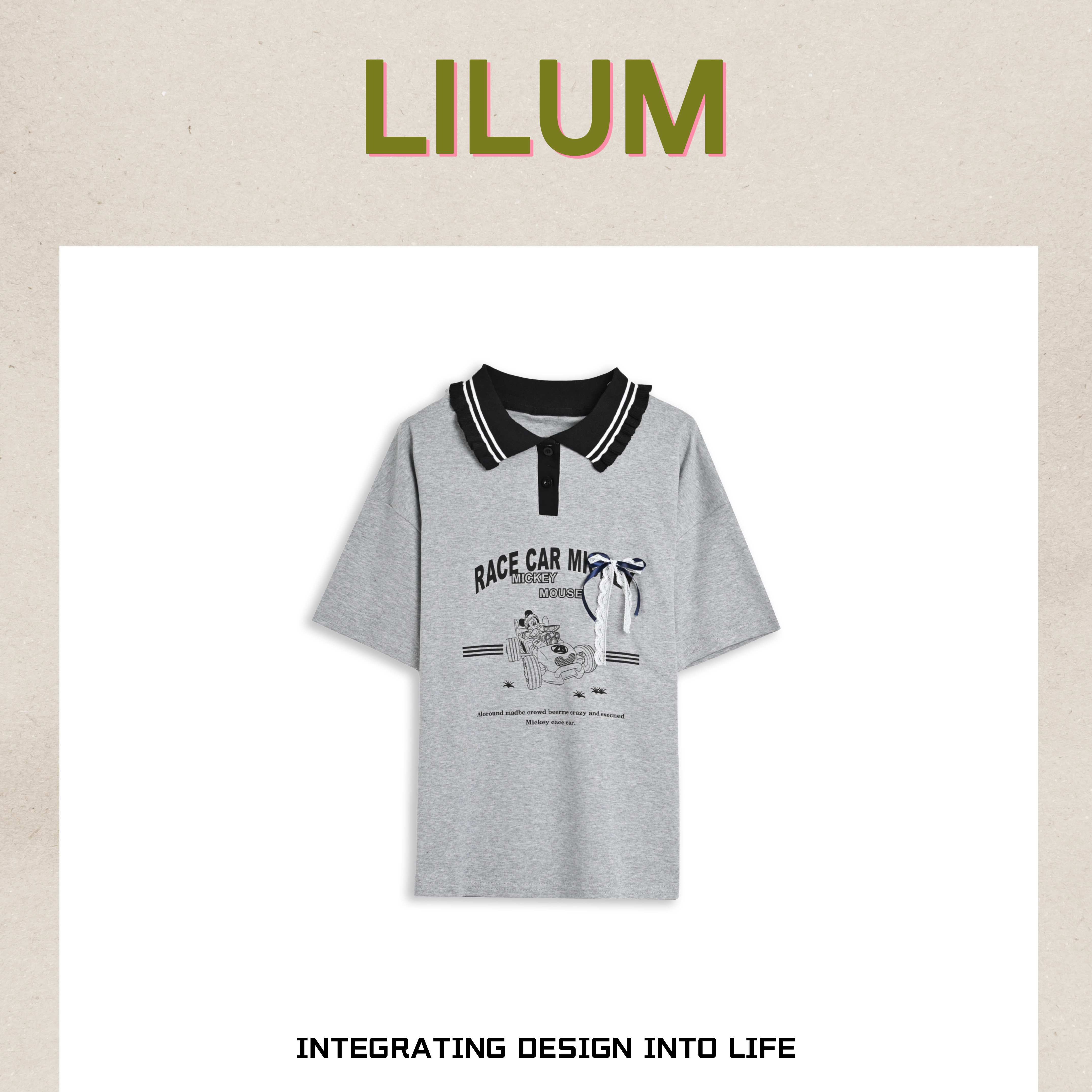 【小田专享】LILUM厘白【灵犀短袖】时尚百搭休闲短袖