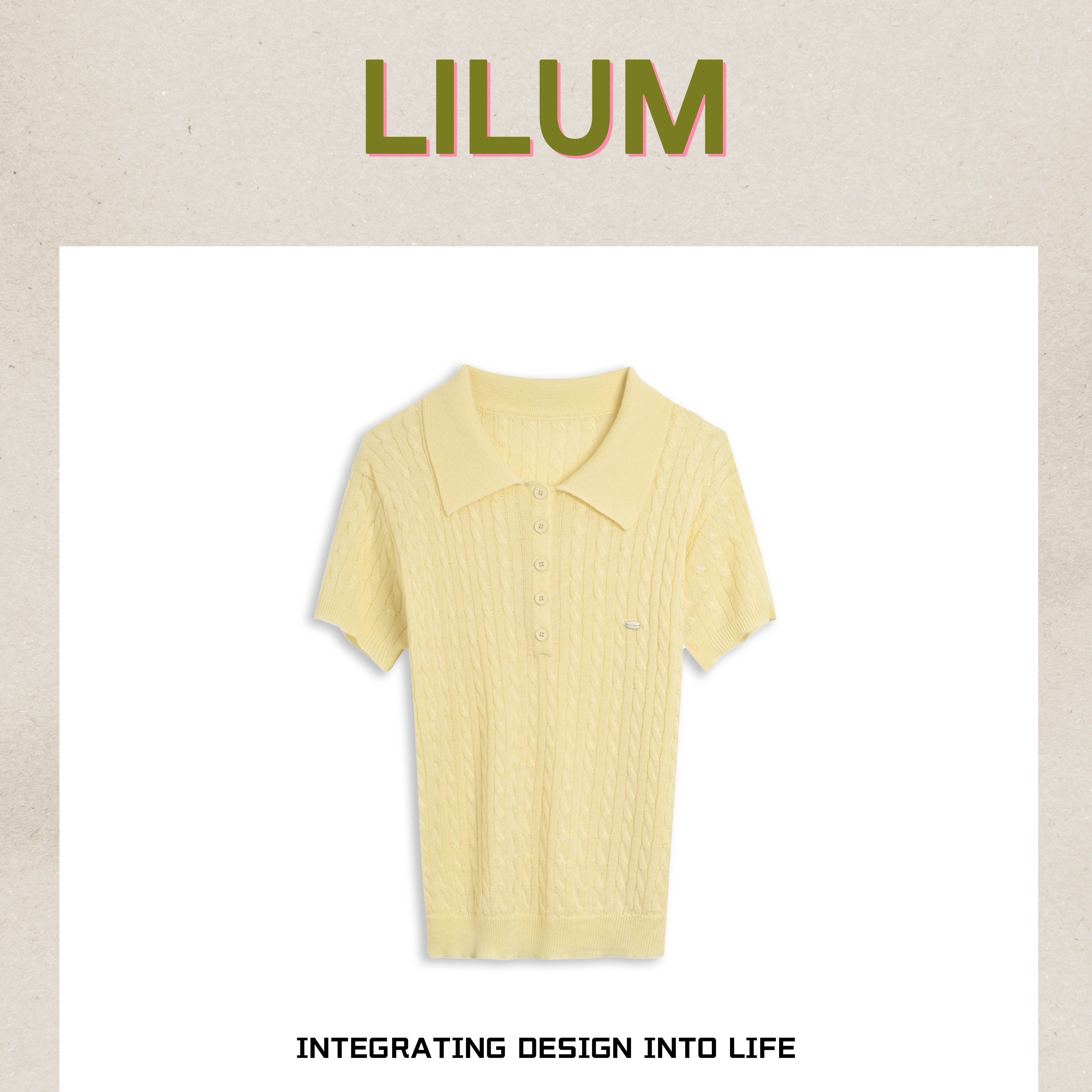【小田专享】LILUM厘白【春寻短袖】时尚百搭休闲短袖