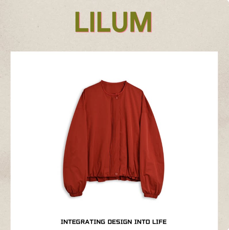 【小田专享】LILUM厘白【玉簪外套】时尚百搭休闲外套5054