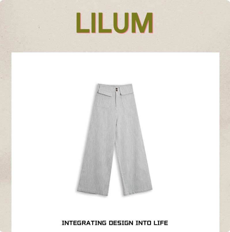 【小田专享】LILUM厘白【南宫休闲裤】时尚百搭休闲裤LB5153