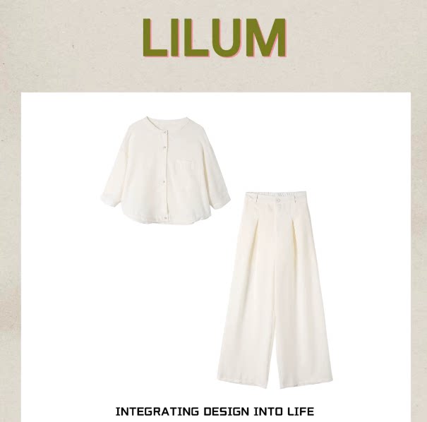 【小田直播间】LILUM厘白【云织】时尚百搭休闲套装