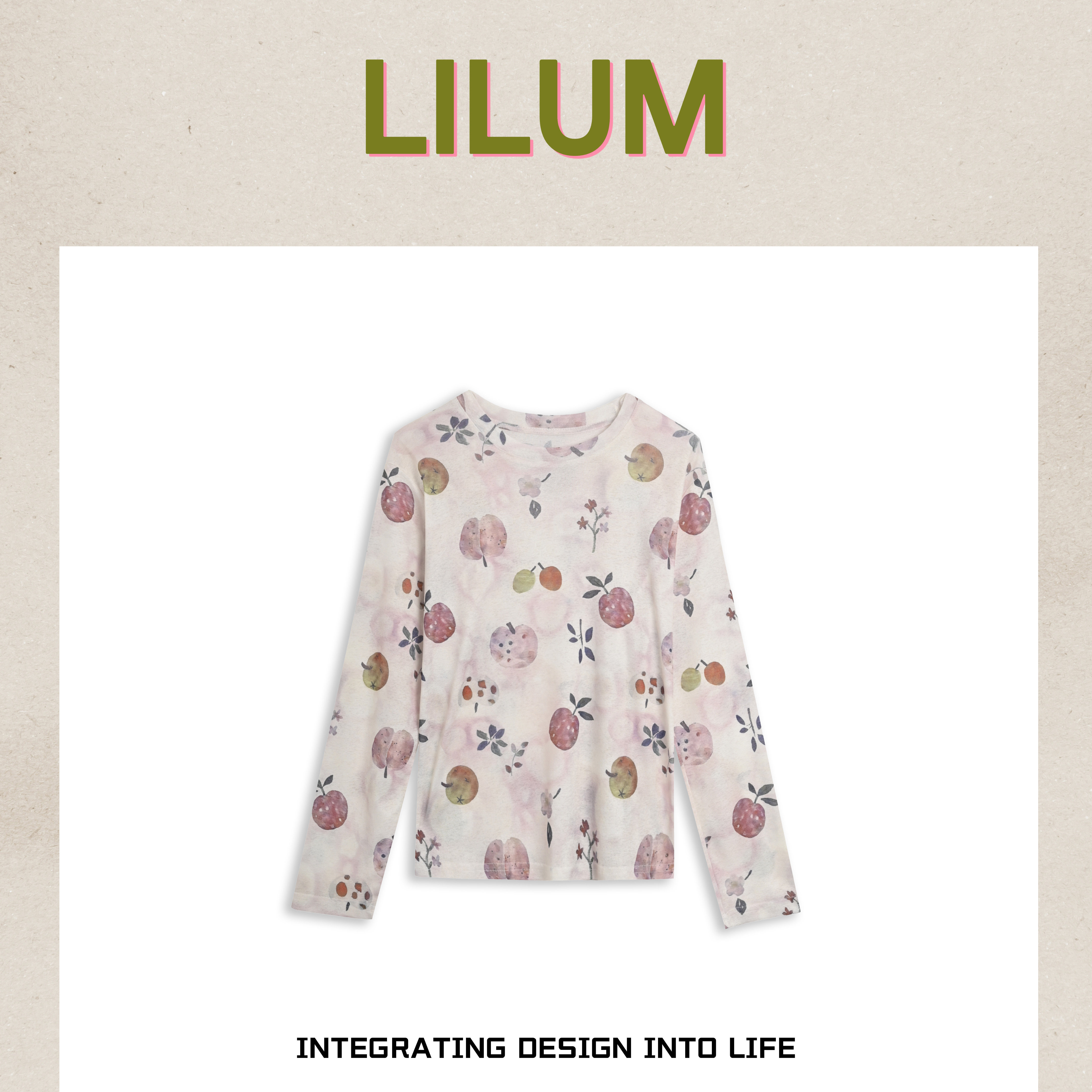 【小田专享】LILUM厘白【桃李】时尚百搭休闲打底