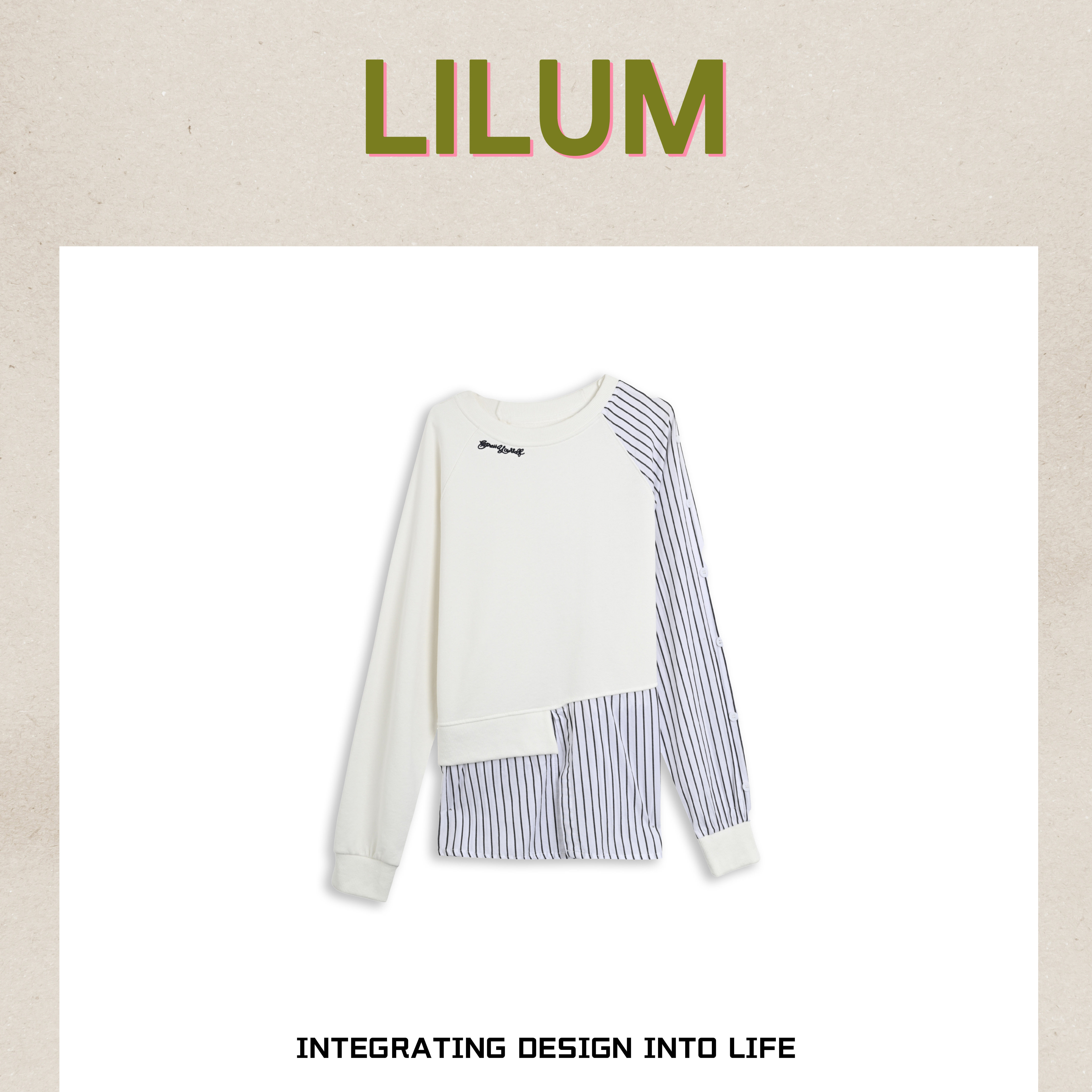 【小田专享】LILUM厘白【西风卫衣】时尚百搭休闲卫衣